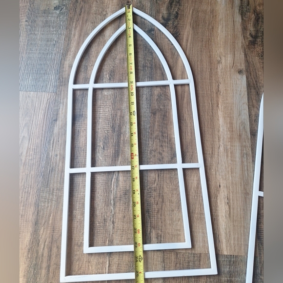 White Metal Window Frame Wall Decor Set Of 2 - Picture 9 of 10